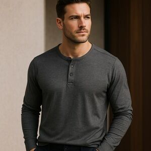 🦅American Eagle Outfitters Men's Henley Neck Shirt 🌟